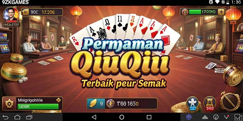 Tampilan gameplay seru di 9ZKGAMES QiuQiu.
