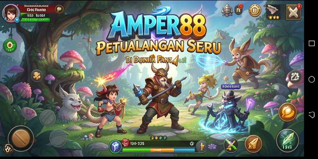 Tangkapan layar dari gameplay petualangan yang mendebarkan di AMPER88.