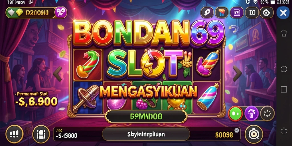 Tampilan menawan dari gameplay Slot BONDAN69 yang penuh warna.