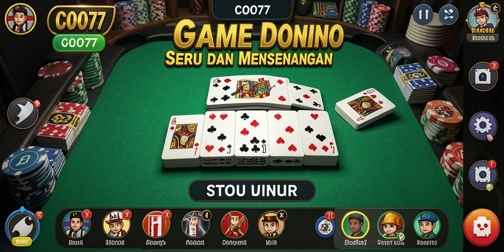 Screenshot gameplay COO77 menampilkan keseruan bermain Domino.