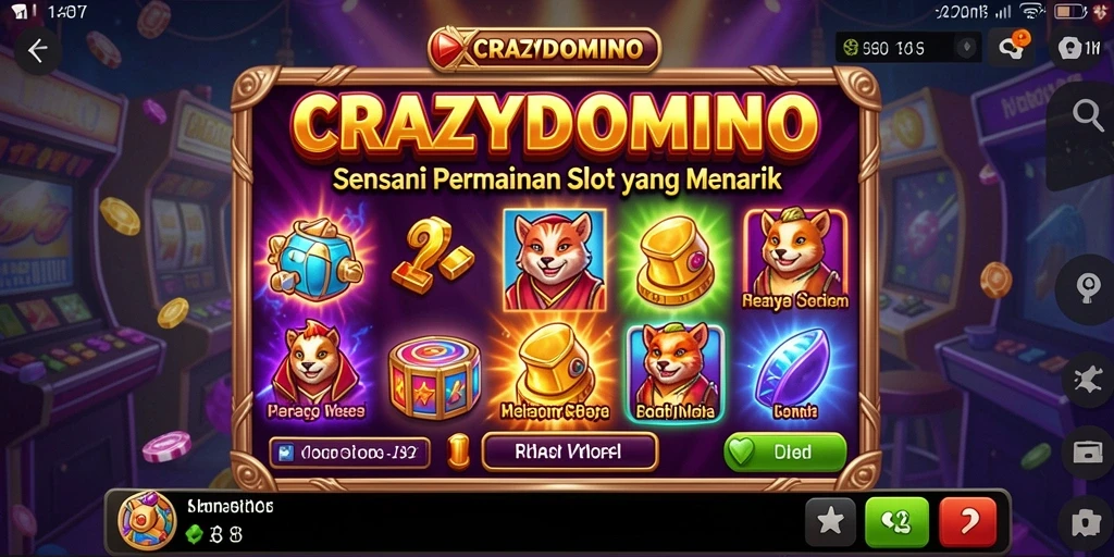 Tampilan gameplay Slot yang memukau dan menarik dalam CRAZYDOMINO.