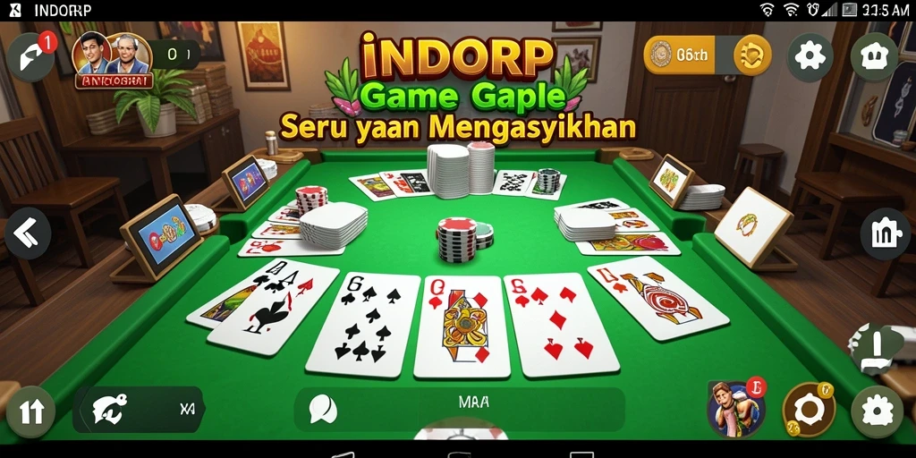 Tampilan gameplay seru dari game Gaple INDORP.