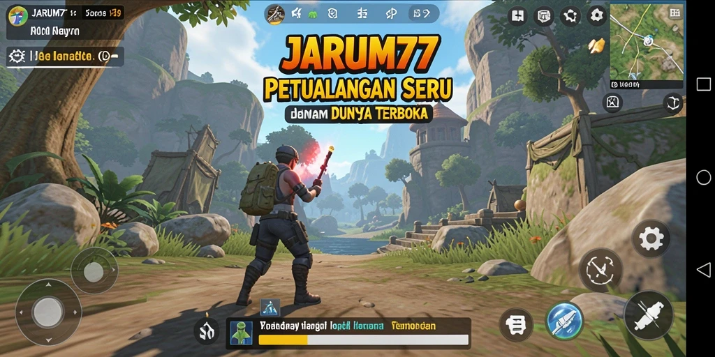 Tampilan gameplay JARUM77 yang menakjubkan di dunia terbuka.