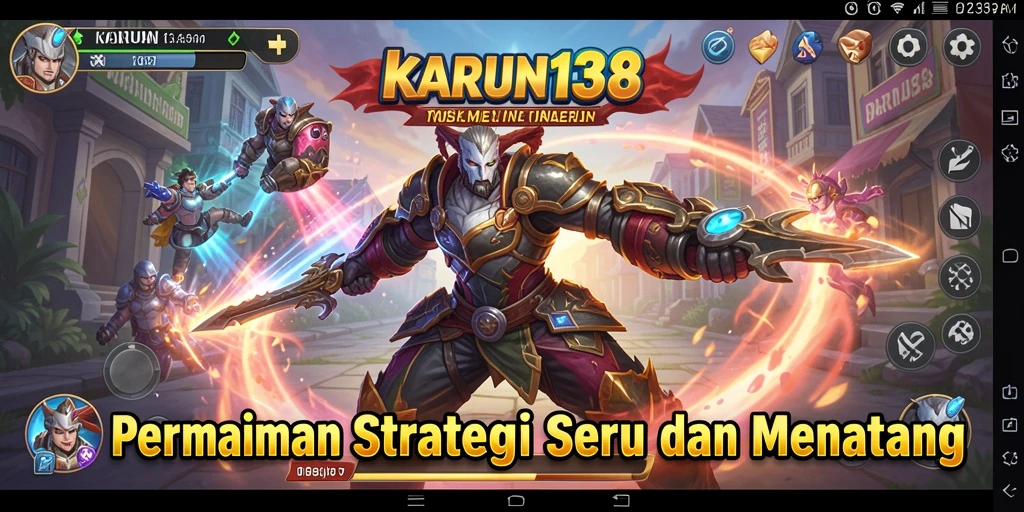 Screenshot gameplay KARUN138 yang menampilkan strategi medan tempur.