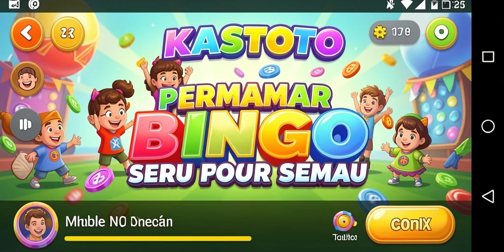 Screenshot gameplay KASTOTO menunjukkan suasana seru permainan Bingo.