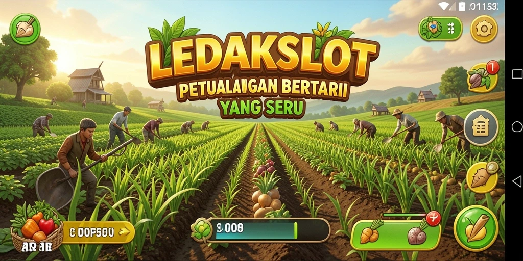 Gameplay seru bertani di LEDAKSLOT dengan grafik menarik.