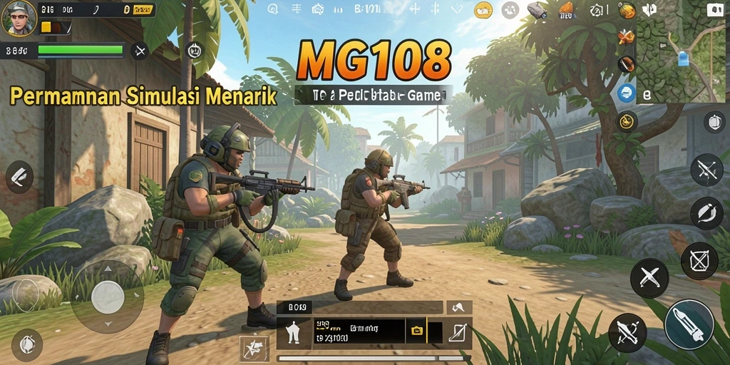 Tampilan gameplay MG108 dengan pengalaman simulasi yang mendalam.