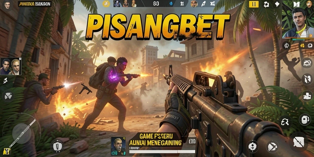 Gambar menunjukkan aksi menegangkan dari gameplay PISANGBET saat pemain berjuang di medan perang.