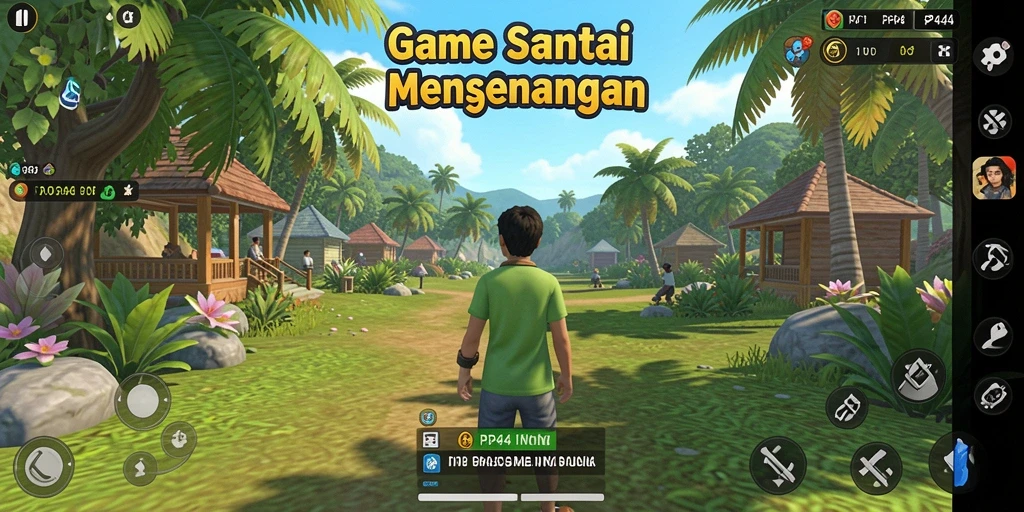 Tampilan gameplay PP444 yang ceria dan mengasyikkan.