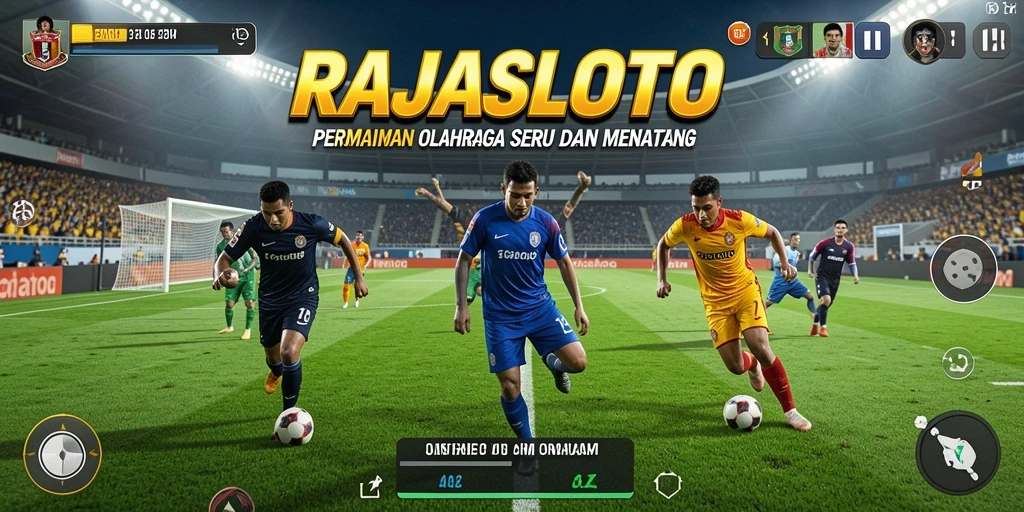 Tangkapan layar gameplay RAJASLOTO yang menampilkan aksi olahraga yang mendebarkan.