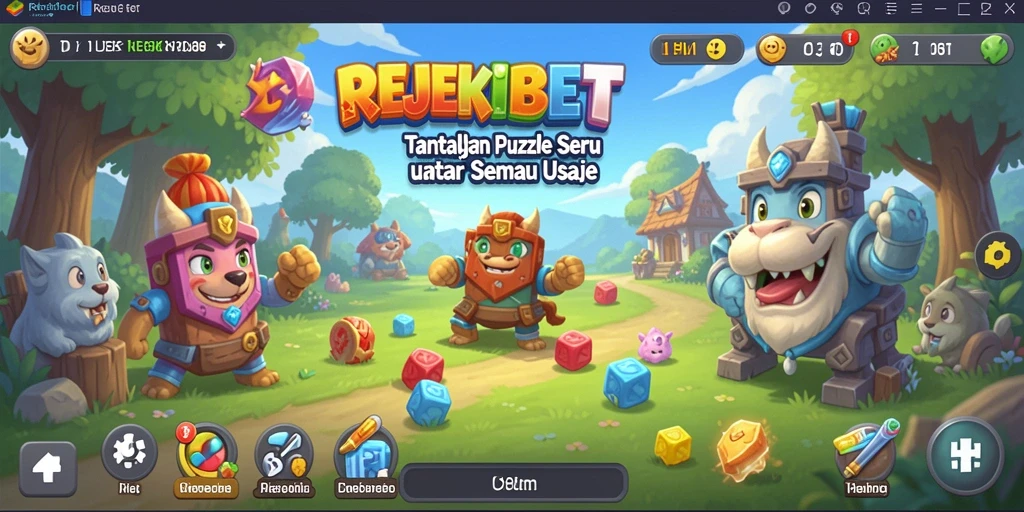 Screenshot gameplay <strong>REJEKIBET</strong> menampilkan tantangan puzzle yang menarik.