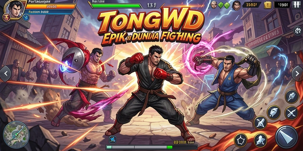 Screenshot dari TONGWD menampilkan aksi pertarungan yang intens dan dinamis.