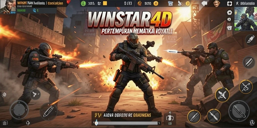 Gameplay seru di WINSTAR4D dengan pertempuran intens dan strategi mendebarkan.